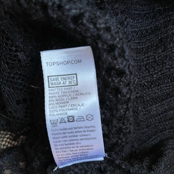 Topshop Black Lace Sweater - Picture 7 of 11